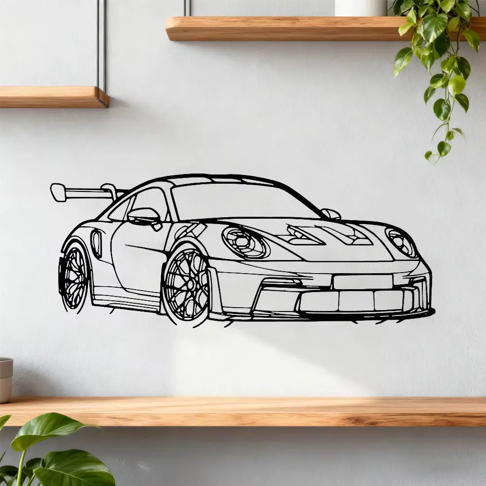 Supercar Vinyl Wall Sticker Modern Artist Home Decor Dynamic Racing Car Silhouette Wall Decal Garage Room Decoration Mural Gift