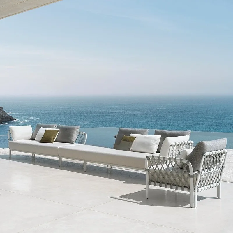 Outdoor rattan sofa villa scenic courtyard garden creative design rattan chair combination