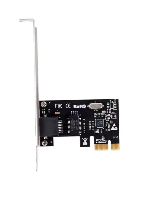 Gigabit Ethernet Card – Realtek RTL8111, Single RJ45, PCIe x1, for Desktop PC, Workstation, Motherboard LAN Replacement