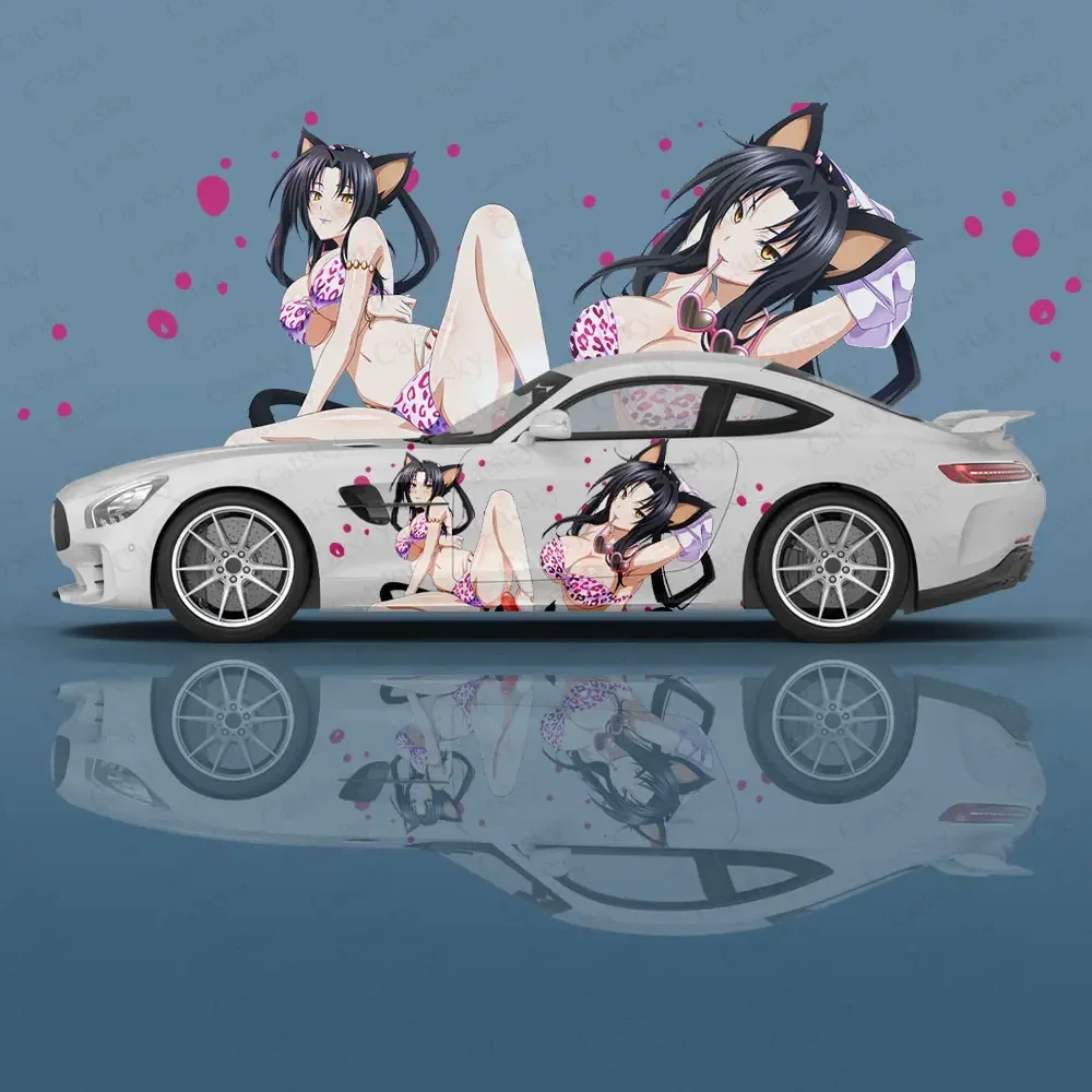 Custom High School DxD Kuroka Car Accessories Body Stickers Anime Itasha Auto Side Film Decal Body Sticker Decoration Pattern