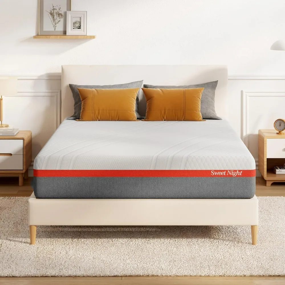 

Mattress, 12 Inch Gel Memory Foam Mattress for Staying Cool & Pressure Relief, Flippable Mattress Fit,Mattresses