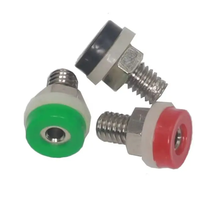 【10PCS】Banana Wiring Socket Audio Connector 2mm Banana Socket Binding Post Terminal with Screw Nut Thread Red Black Blue