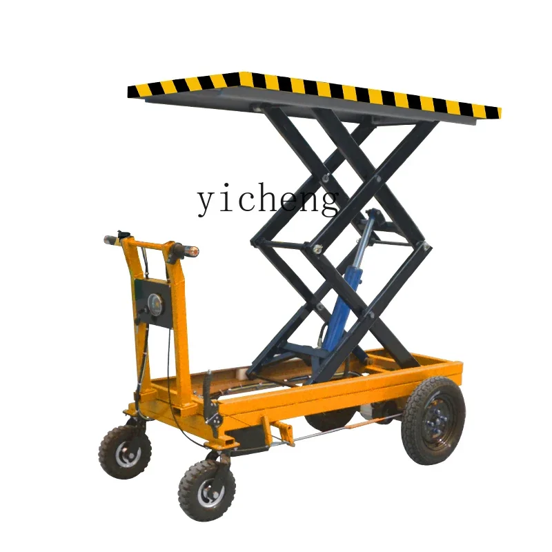 XL electric flat hydraulic small hand push lifting table agricultural orchard logistics turnover truck