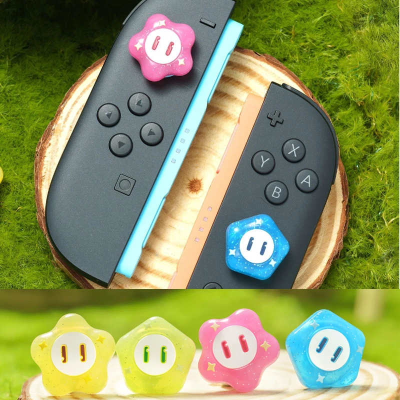 Bling Mushroom Star Silicone Soft Thumb Stick Grip Cap Protective Cover For Switch 2/NS2 Joy-con Protector Case Accessories