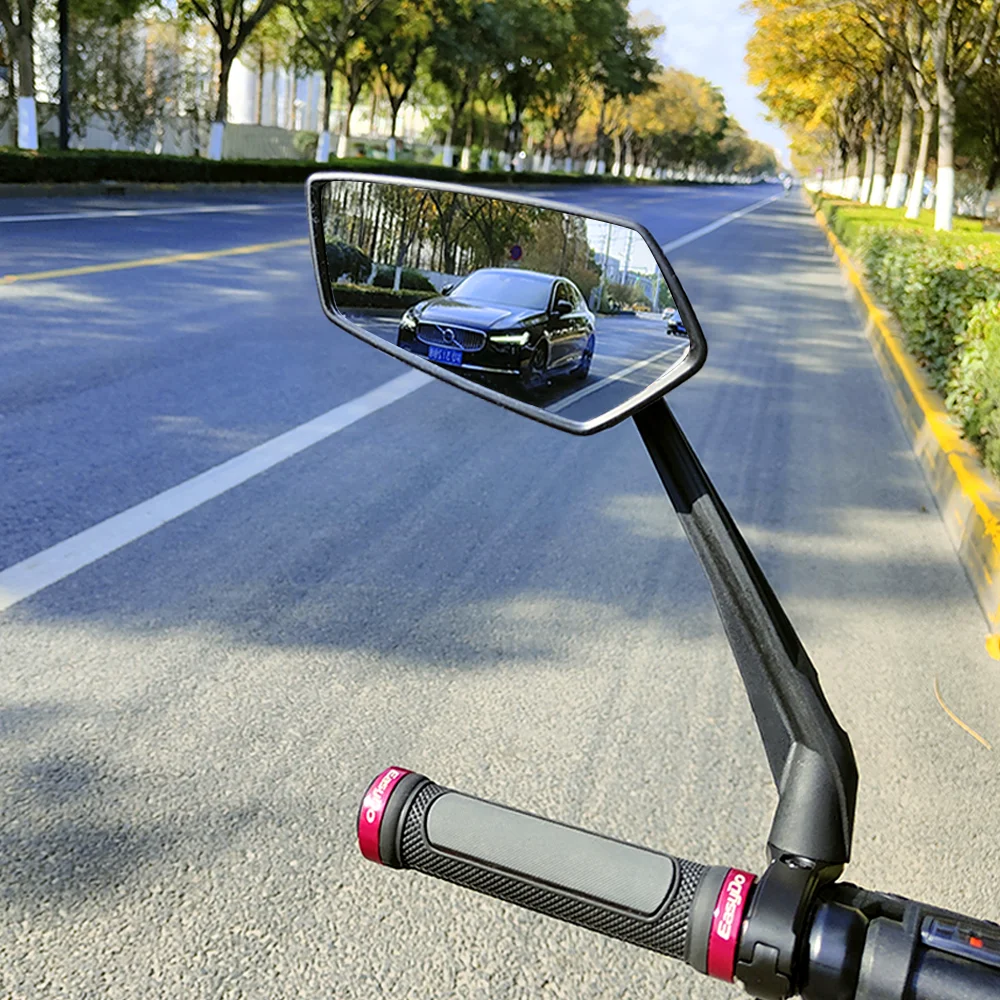 EasyDo Patent Anti-Shake Longer Arm Bike Mirror Rear View Handlebar Side Mirror Bicycle Mirror