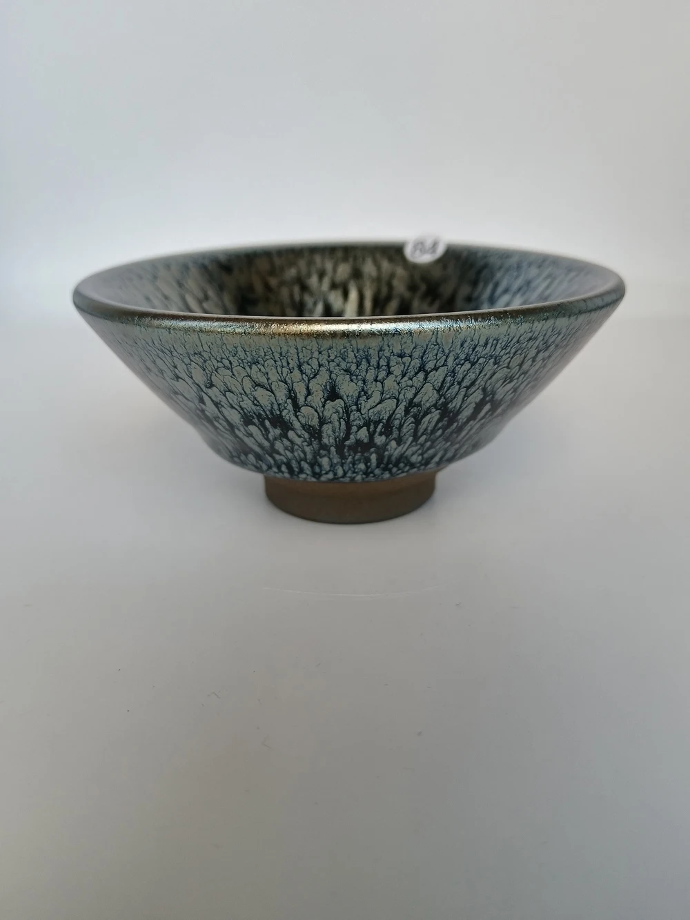 Jianzhan Flower Bloom Tenmoku Tea Cup Natural Clay Glaze Fired in Kiln under 1300 Celcius degree Porcelain Tea Bowl
