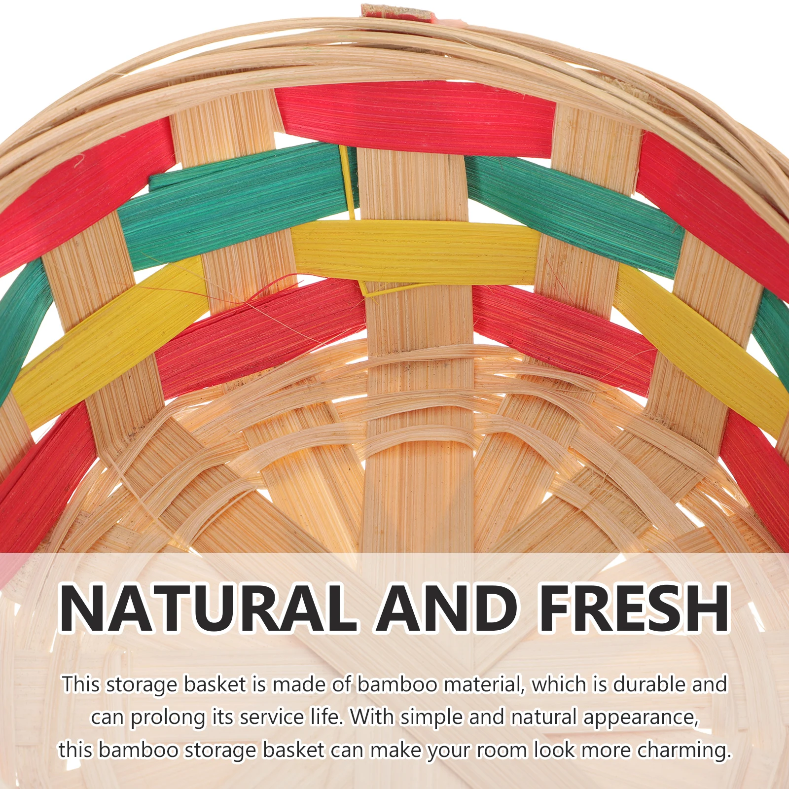 

3Pcs Bamboo Woven Storage Basket Small Easter Egg Holder Snack Fruit Organizer Handheld Decorative Multifunctional Basket