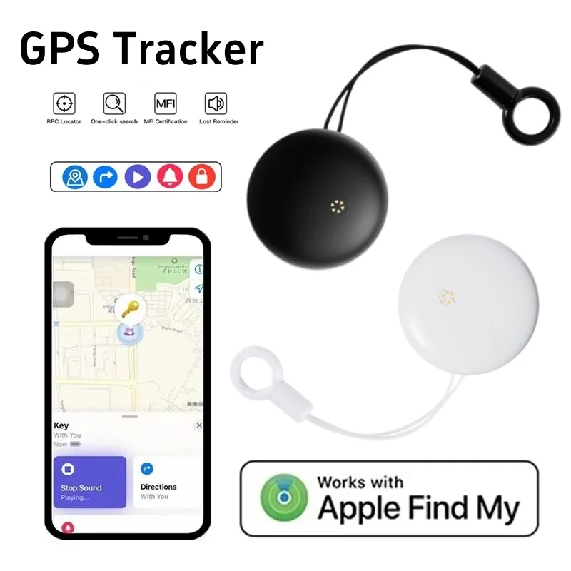 GPS Tracker Smart Bluetooth Tracker Tag Works with IOS Find My APP Tracking Locator Device Anti-lost Item Finder for Keys Bag