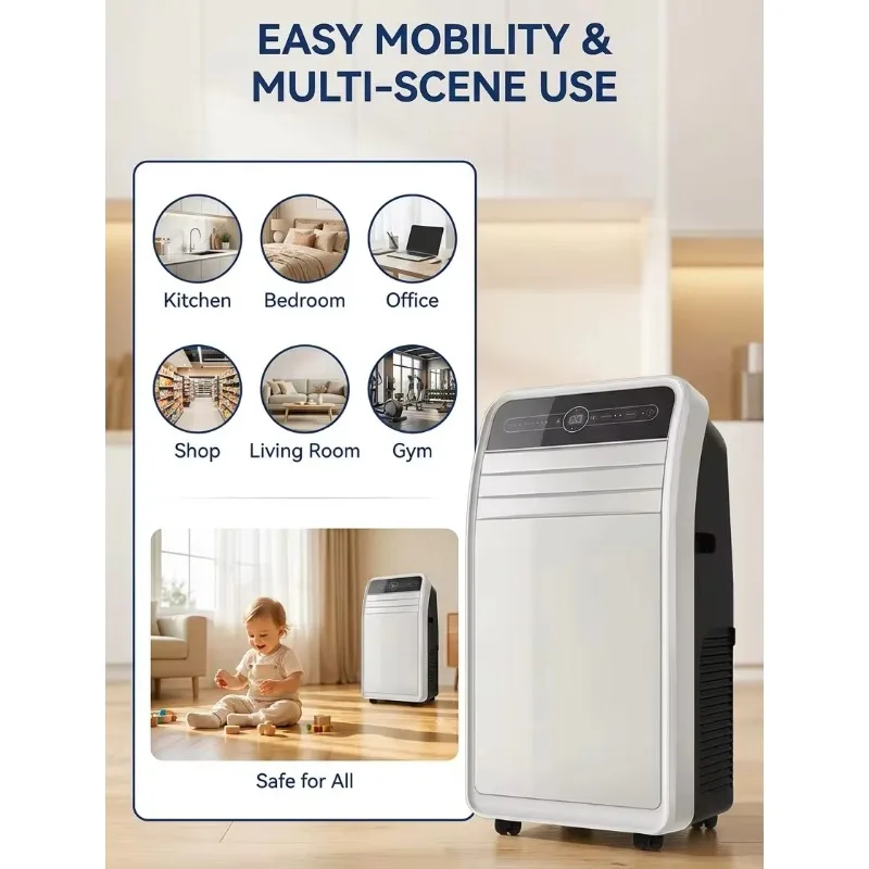 Direct Order, Mobile Air Conditioner Single-Cooling Unit Compressor-Based Cooling Portable 1300W Energy Efficiency