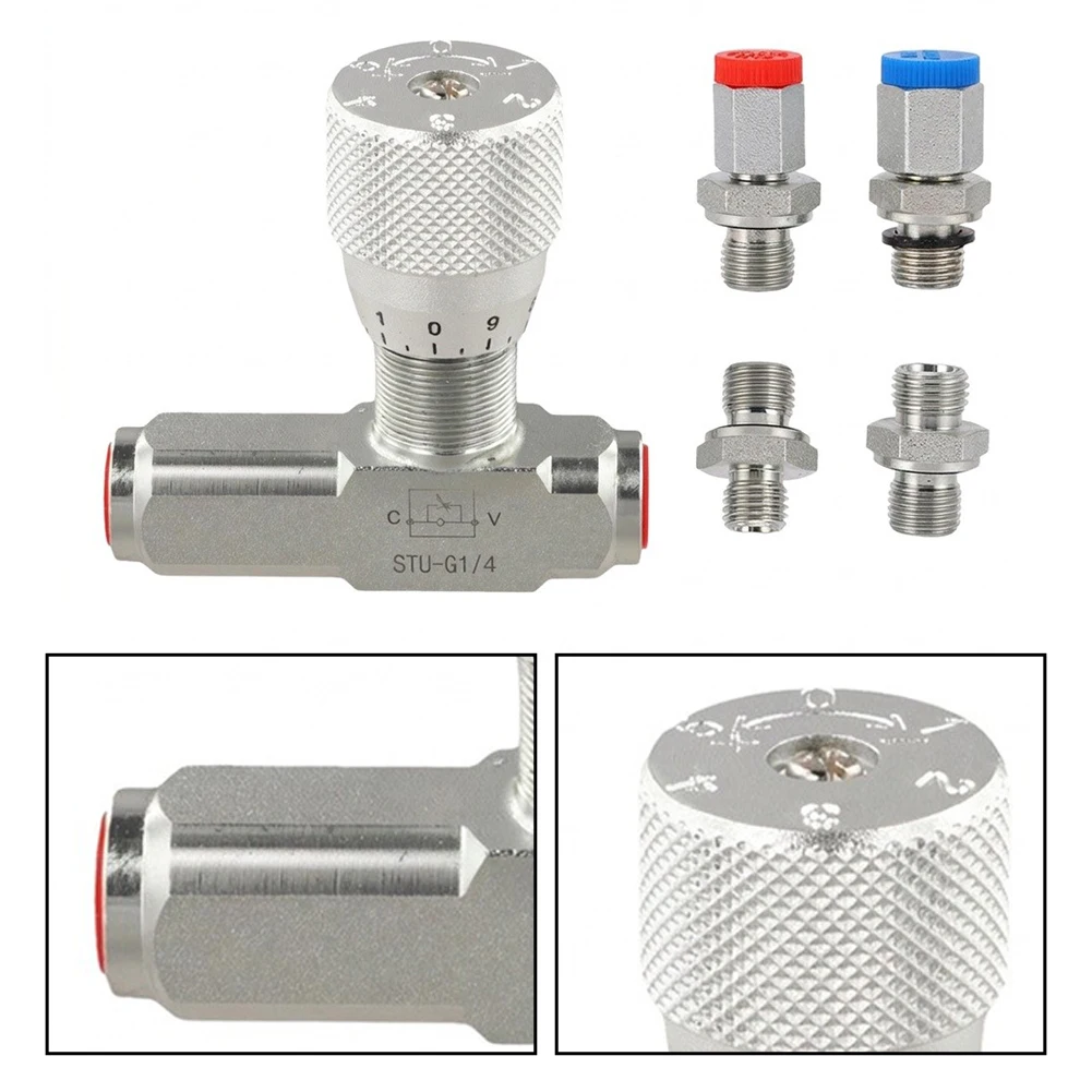 Hydraulic Flow Control Valve G1/4 STU Type One Way Adjustable Throttle Valve 20C to 90C Operating Temperature Range