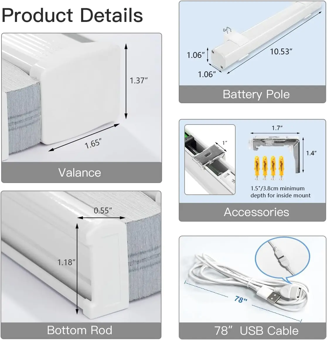 Motorised Cellular Shade with Remote Control, Blackout Electric Honeycomb Blinds for Windows, Smart Window Shade Customized Size