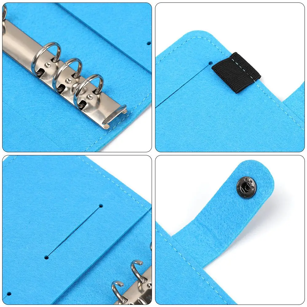 A5 A6 New Fashion Stationery Travel Diary Portable Diary Ring Binder Felt Shell Felt Notebook