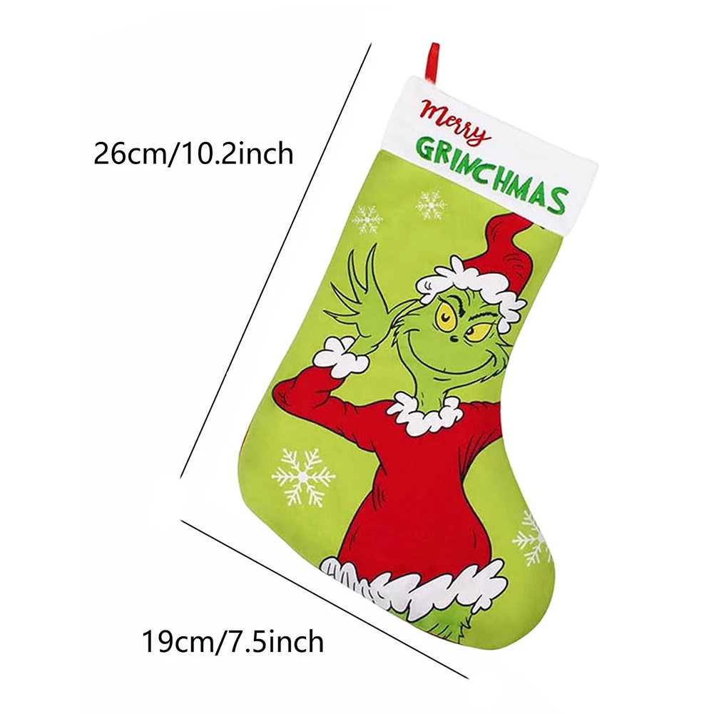 8pcs Christmas Stocking Cute Christmas Tree Ornaments Funny Xmas Stocking Holder Candy Gift Socks for Holiday Party Decor