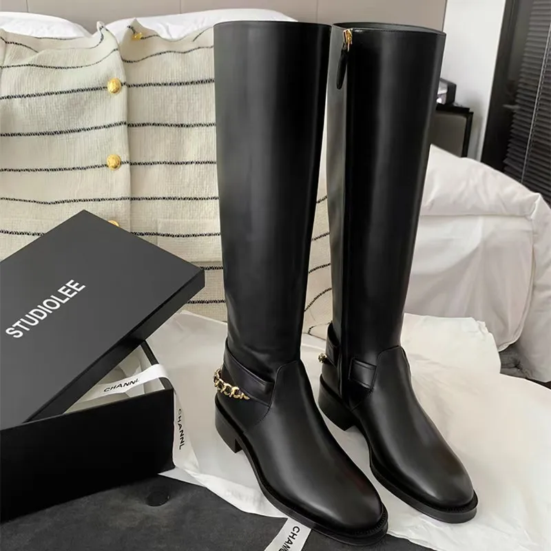 

Women Platform Boots 2022 Spring Gothic Shoes Long Boots Women Fashion Black Beige Mid Calf Boots Round Toe Slip on Riding Boots