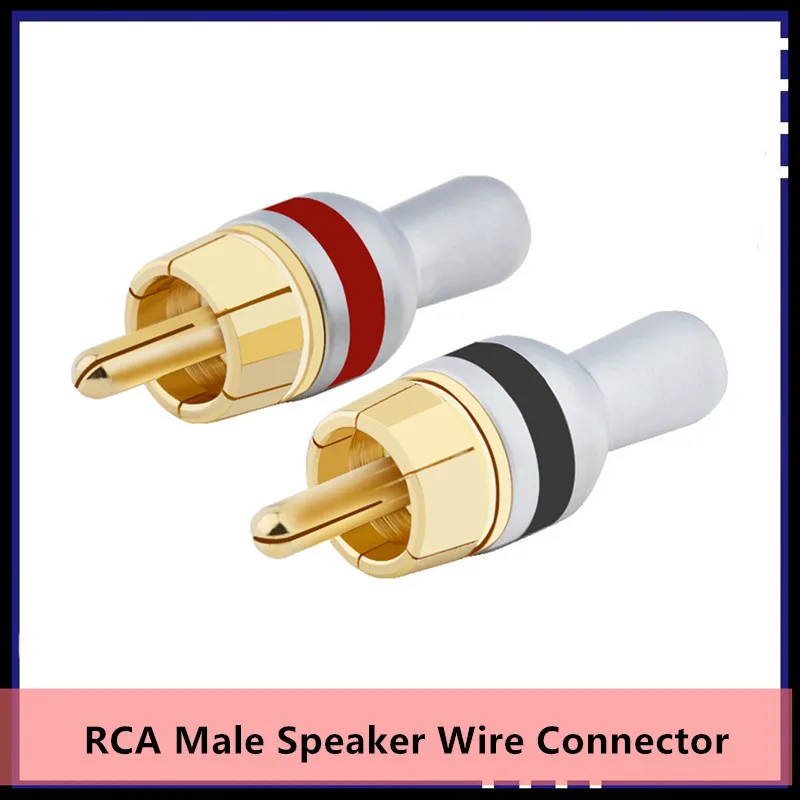 

RCA Socket Terminals Male Plug Speakon Connectors Copper Gold Plated For Soldering Speaker Cable Audio Jack Wire Connector