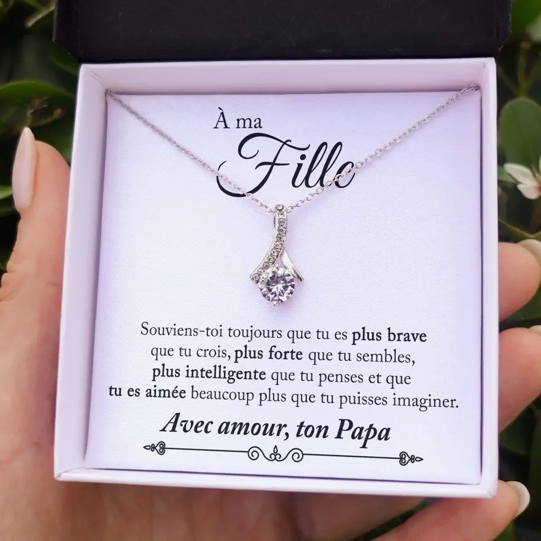 To My Daughter Gifts From Dad Father Christmas Gift Alluring Beauty Women Girl Necklace with Box New Dropshipping