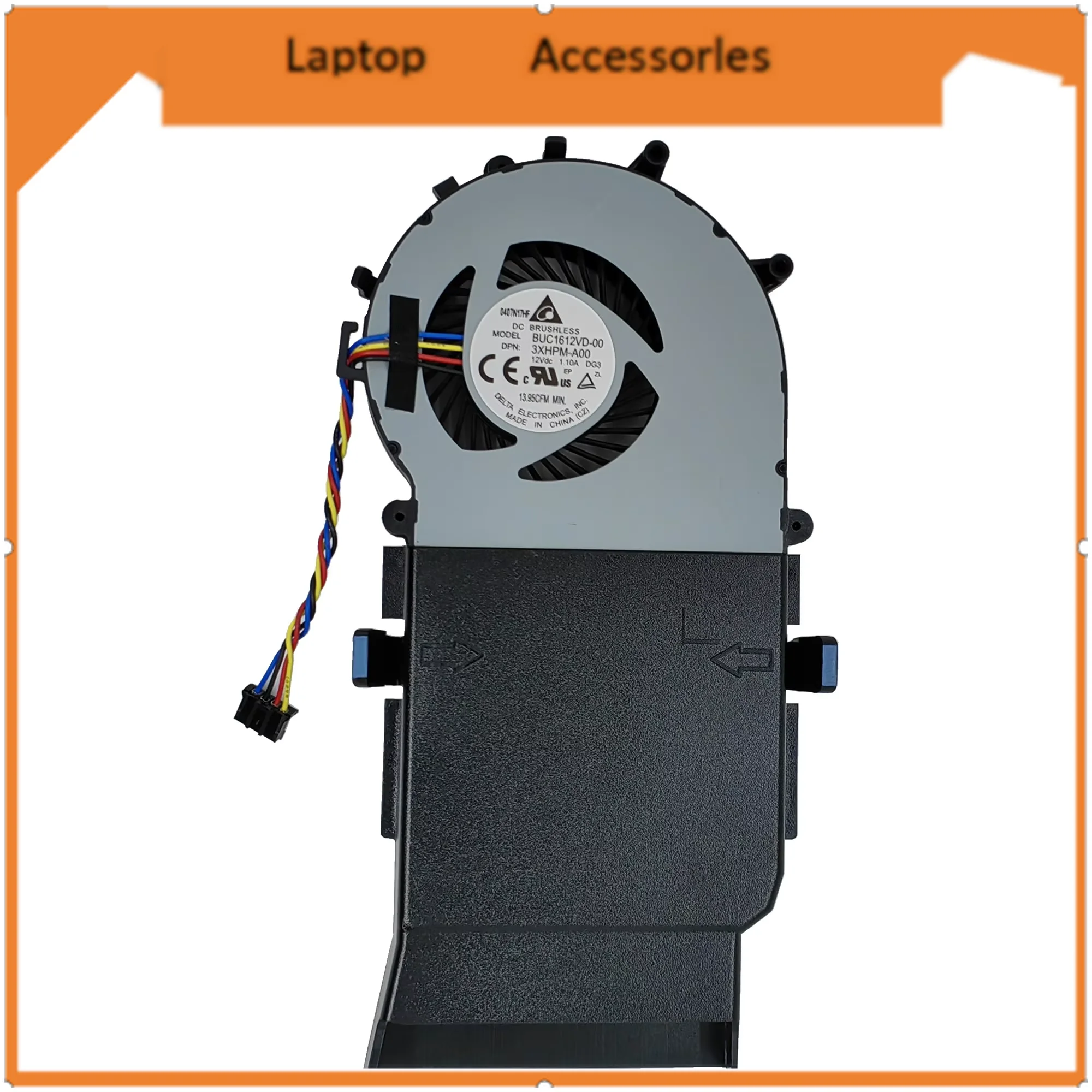 HJ  CPU Cooling Fan FOR DELL OPTIPLEX 3040M 7040M USFF 03XHPM BUC1612VD-00 3XHPM-A00 3060 5060 7060 3020M 9020M DC12V 1.10A