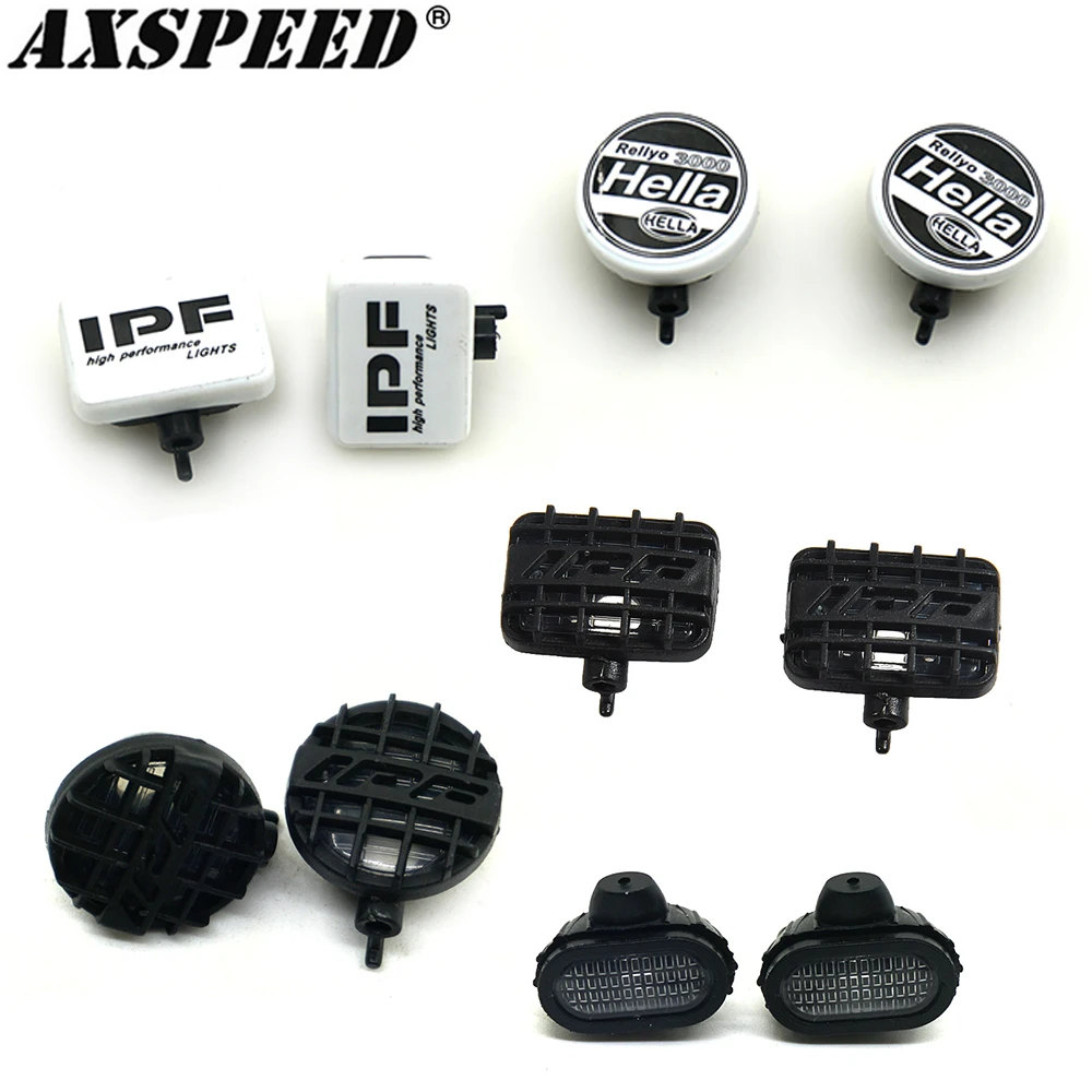 AXSPEED 2PCS RC Car LED Light Cover Lampshade for 1/8 1/10 RC Crawler Axial SCX10 D90 HPI Tamiya TRX4 HSP Redcat Parts