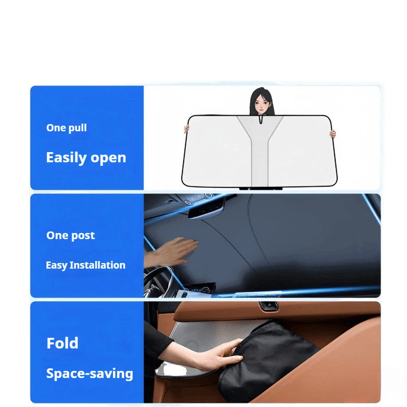 قطع غيار السيارات لكيا EV9 MV 2024 ~ 2025 نافذة السيارة الأمامية الشمس قناع كتل الأشعة فوق البنفسجية عاكس المظلة ظلة حامي غطاء