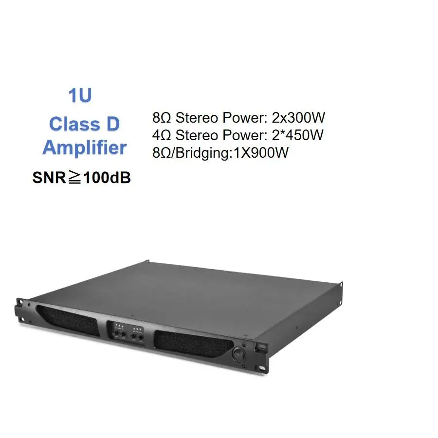 4 Channel Power Amplifier Features Simple Setup and Balanced Output Suitable for Home Theaters and Small Setups