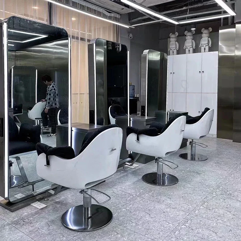 Nordic Luxury Barber Chairs Modern Simple Barbershop Hair Salon Barber Chairs Perm Hair Dyeing Salon Furniture Sandalye FYBC
