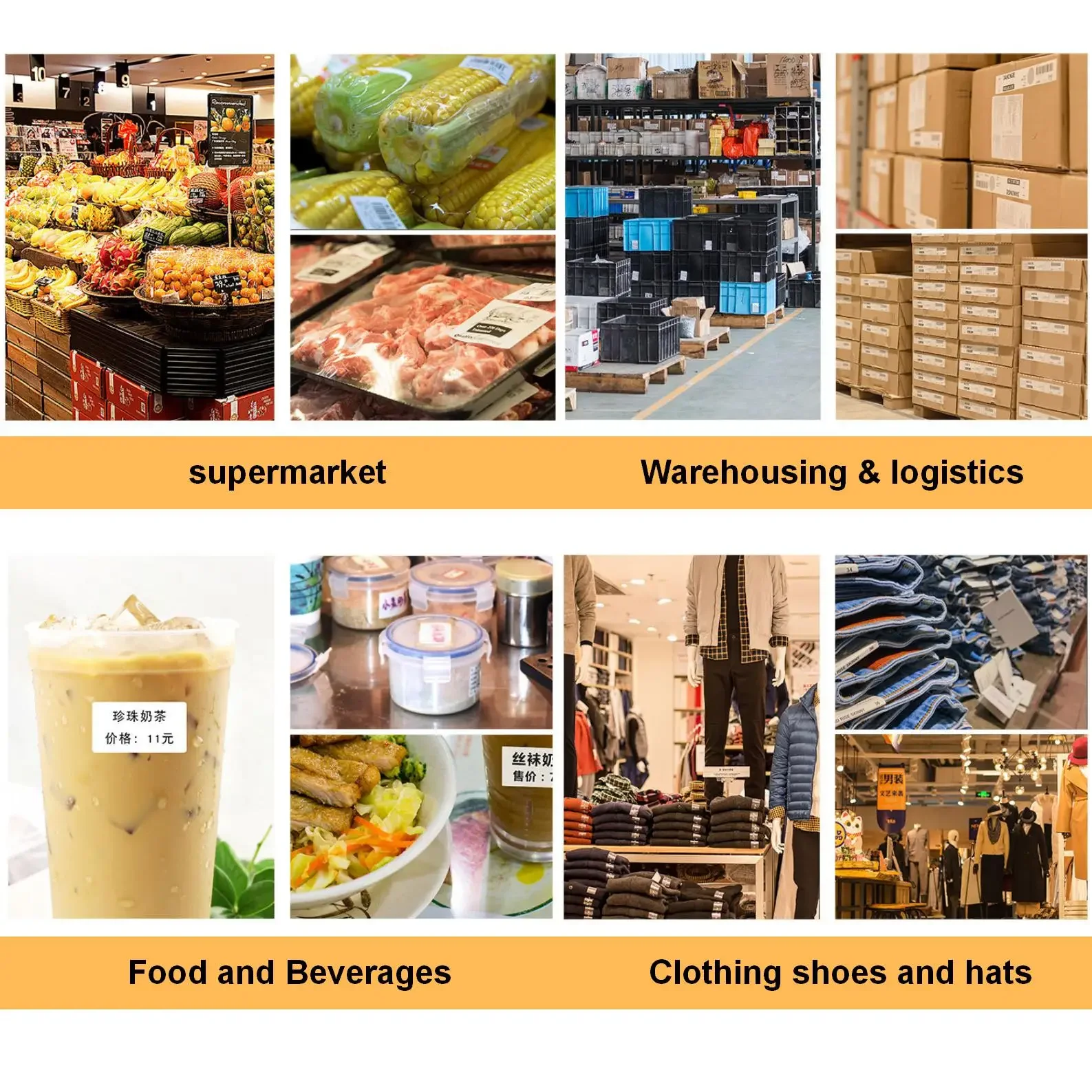 Waterproof 70 80 90MM Width Blank White Direct Print Thermal Paper Sticker for Bar code Label Price Tag in Roll Oil-proof