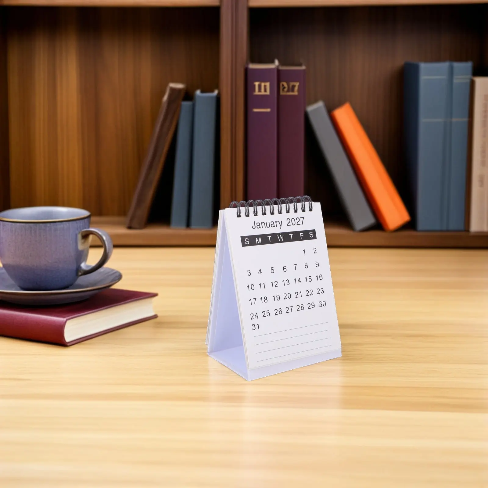 Mini Desk Calendar 2026 Compact Standing Flip Monthly Planner for Home Office School Organization Daily Schedule