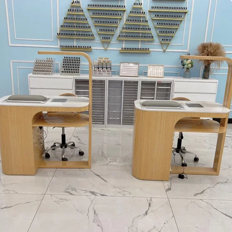 Professional Salon Nails Tables Marble Furniture Aesthetic Nail Table Manicure Collector Manicure Tafel Designer Salon Furniture