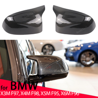 Real Carbon Fiber Side Mirror cover Caps Replacement for BMW X3M F97 X4M F98 2019-2024 X5M F95 X6M F96 2020-2024