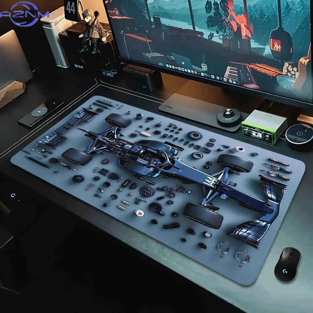 Racing parts pattern Mouse Pad Computer Laptop MousePad Office XXL Large Gaming Mousepad Rubber Bottom Non-Slip Desk Mat 900X400