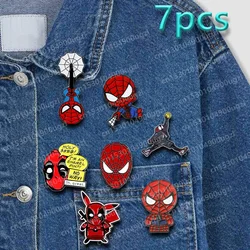 Disney Anime Spidermans Peripheral Enamel Pins Set Cartoon Series Brooches Lapel Badges Gift for Fan Friends Cute Accessories