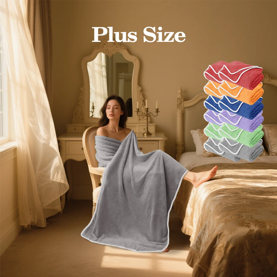 Outdoor Large Bath Towels 35.4x70.8 Inch Absorbent Lightweight Quick Dry Oversized Travel Beach Swim Unisex Family Multicolor