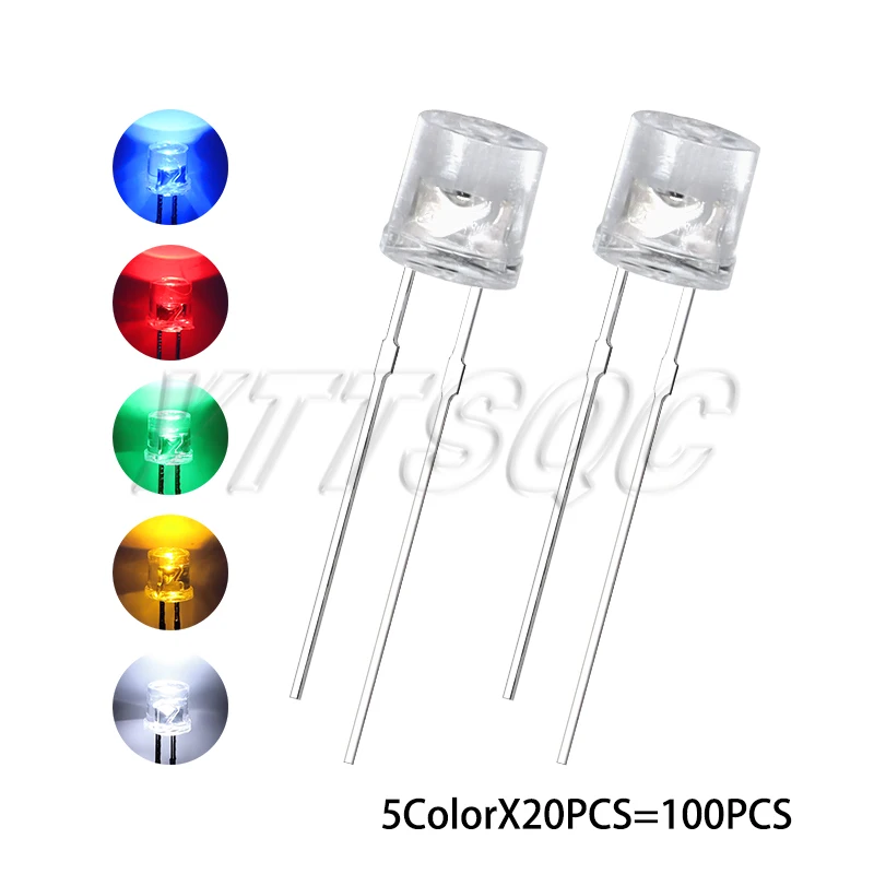 5Mm Flat Top Led 10…