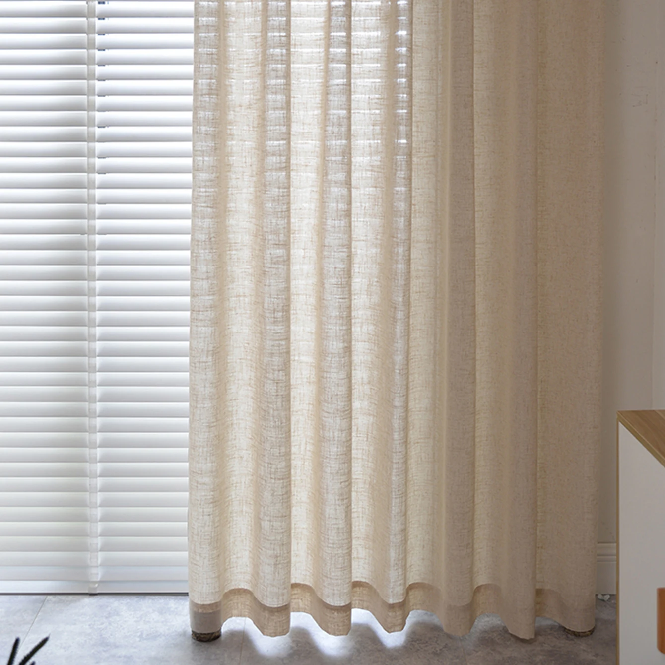 Japanes Minimalist Linen Curta - Linen Curtain Eyelet recension och pris