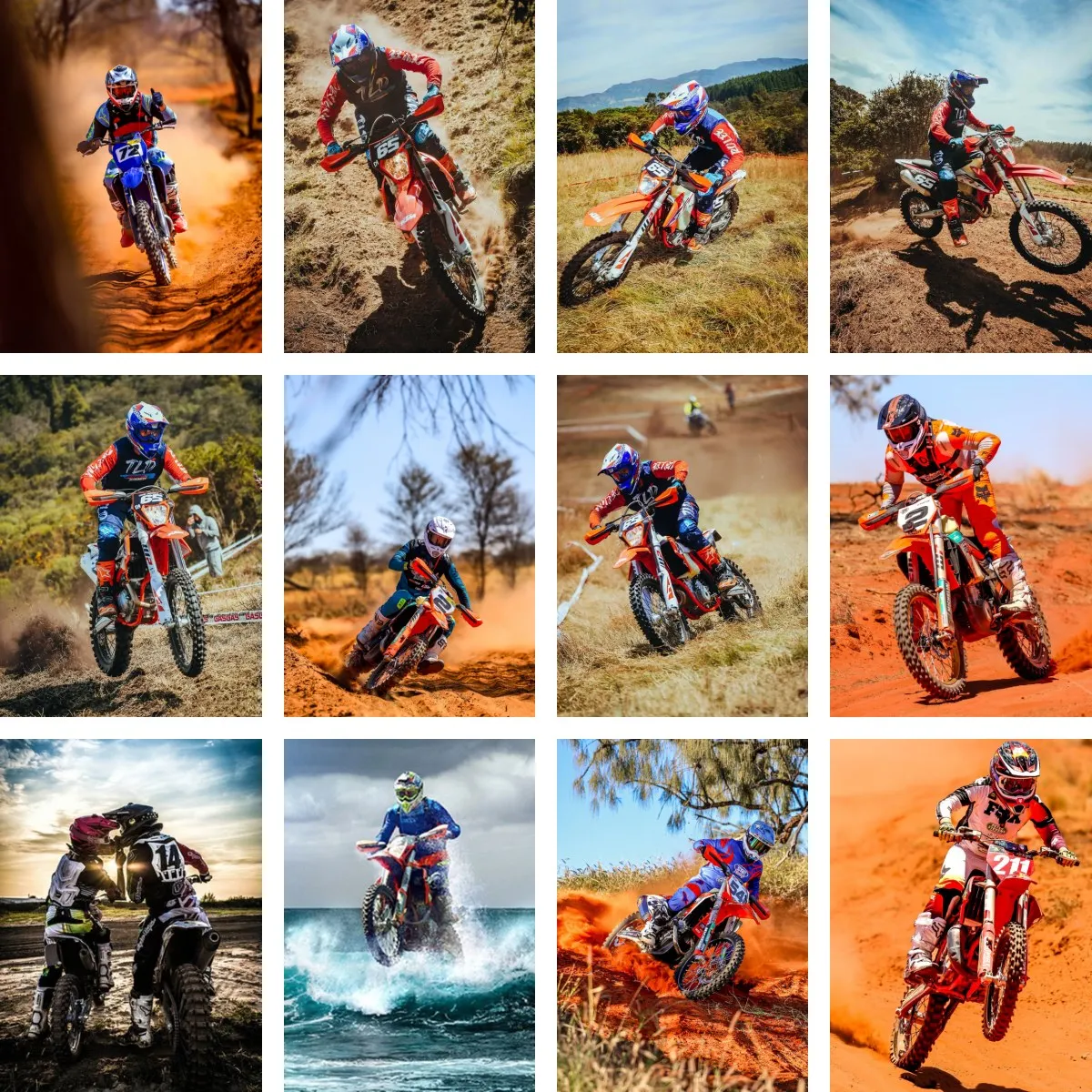 Motocross Action 5D Diamond Painting Set , Full Drill DIY Mosaic, Dynamic Racing Wall Decor for Sports Fans & Home