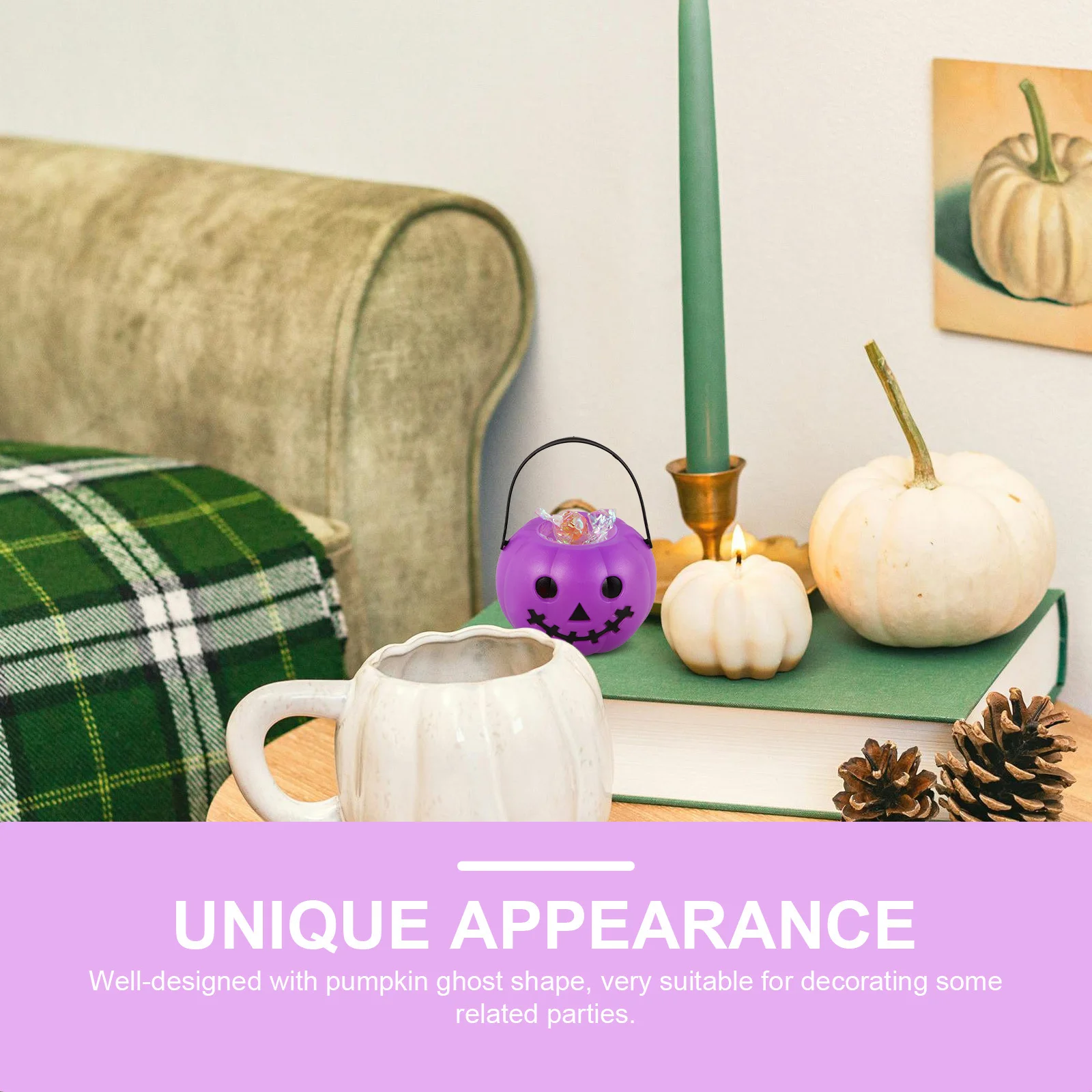 

11Pcs Creative Halloween Pumpkin Shaped Bucket Portable Candy Container for Parties and Cosplay Decorations Halloween Bucket