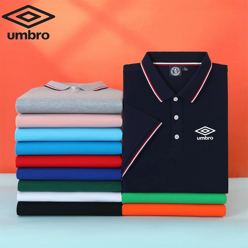 Embroidered Umbro Polo New Summer Polo Shirt Men High Quality Men\'s Short Sleeve Top Business Casual Polo-shirt for Men