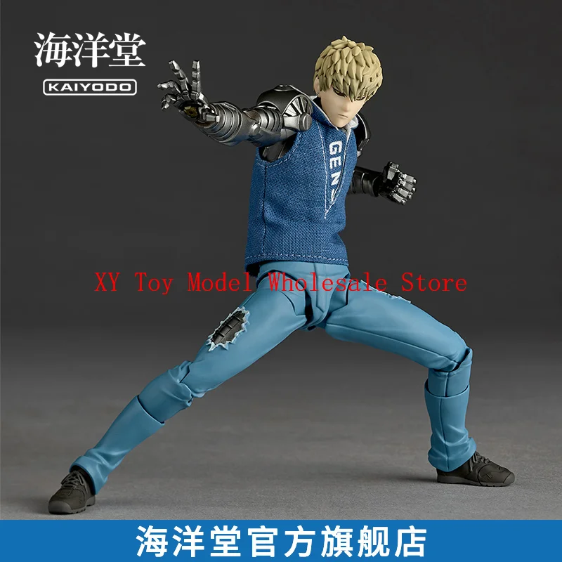 الأصلي Kaiyodo Revoltech مذهلة ياماغوتشي واحد لكمة رجل Genos في المخزون أنيمي عمل جمع أرقام نموذج اللعب Saitama