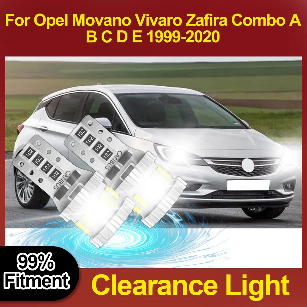 

CSP T10 W5W Clearance Light LED Bulb 6W Small Lights 12V Canbus No Error For Opel Movano Vivaro Zafira Combo A B C D E 1999-2020