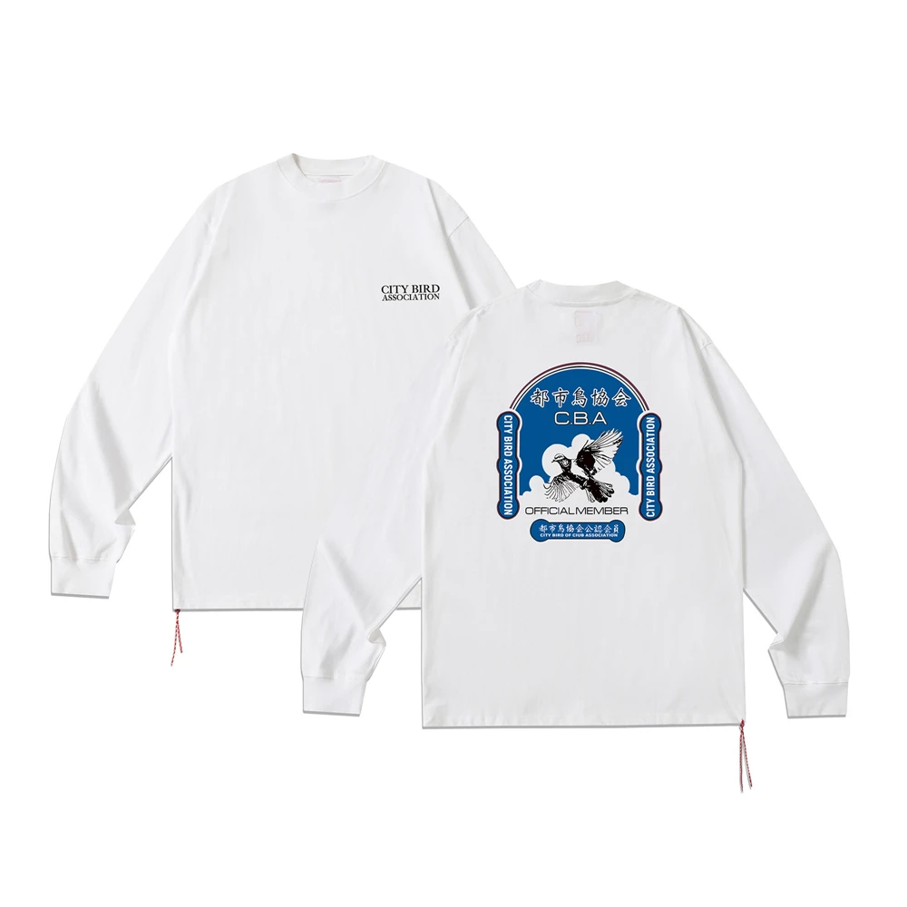 KUCLUT 1:1 300GSM Luxury Brand Best Quality Printed Long Sleeves Tee Casual Oversize Loose Tops 100%Cotton T Shirt Men Woman