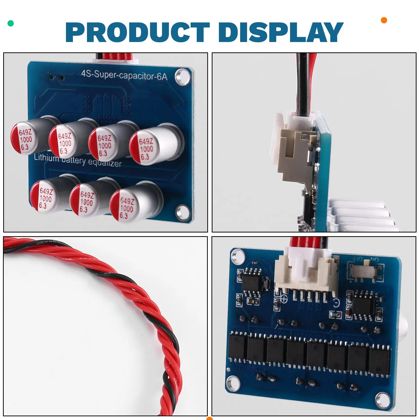4X 4S 6A Active Equalizer Lifepo4 Li- Lithium Battery Balancer Energy Transfer Balancing Board For 4 Strings 12V-AT30