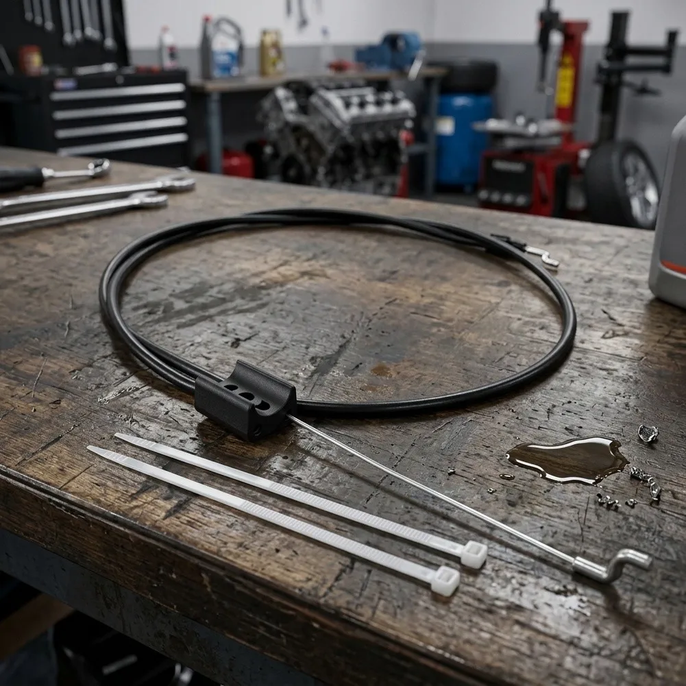 Control Cable Compatible with For Craftsman Mowers and Mowers Requiring 59 3/16 Inch Cable Length and 52 Inch Conduit