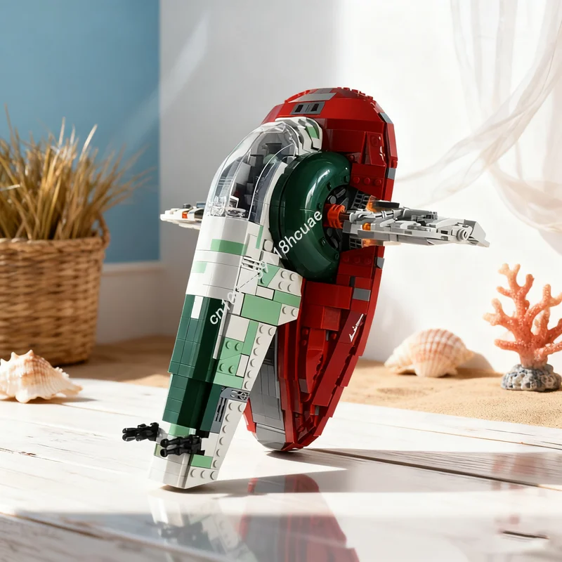 1467 elementów MOC Slave I Model Star Battle Klocki Konstrukcyjne Architektura DIY Kreatywne Edukacyjne Prezent na Boże Narodzenie Zabawka z Klocków Urodzinowy Prezent dla Dzieci