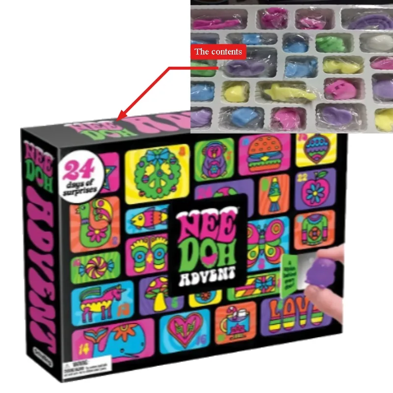 Needoh's new Christmas countdown calendar in 2026, treasure hunt, New Year's surprise, blind box toy party and holiday gift.