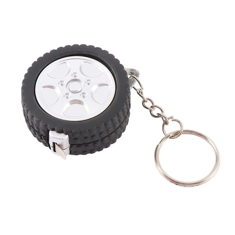 

Portable Keyring KeyChain Tyre Shaped Measuring Tools Soft Ruler Measurement Tape Measures