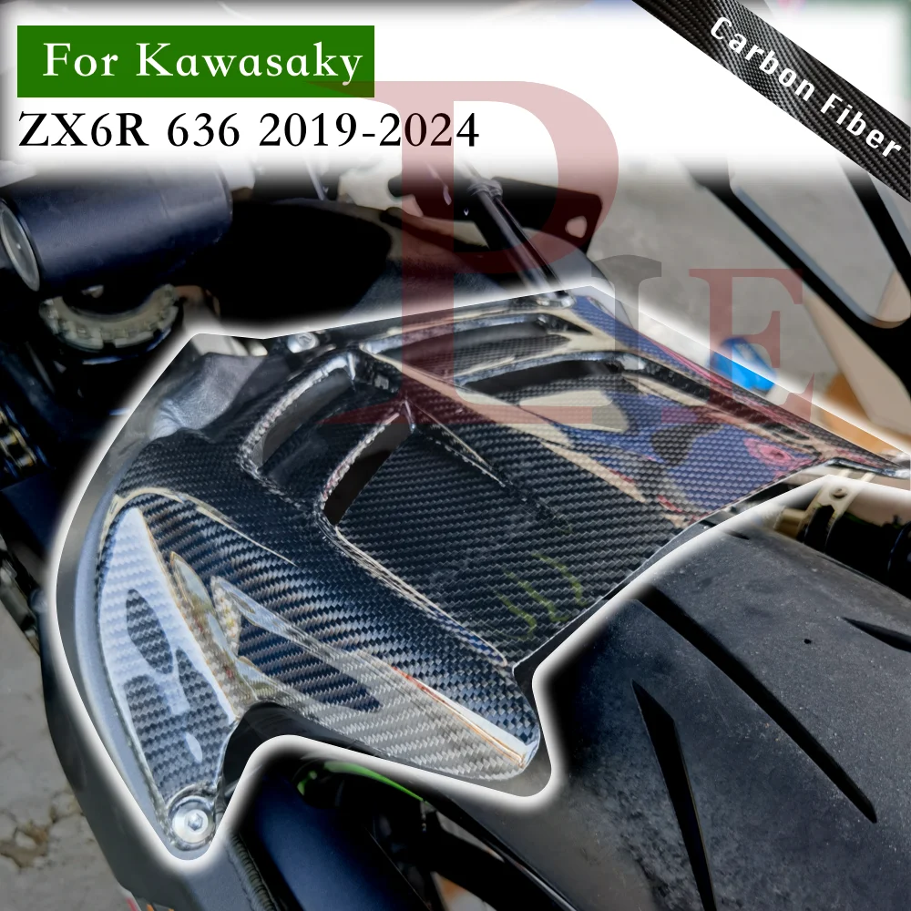 

Обтекатель заднего крыла из настоящего углеродного волокна, подходит для Kawasaki ZX-6R 2019-2024, высококачественные детали для модификации мотоцикла