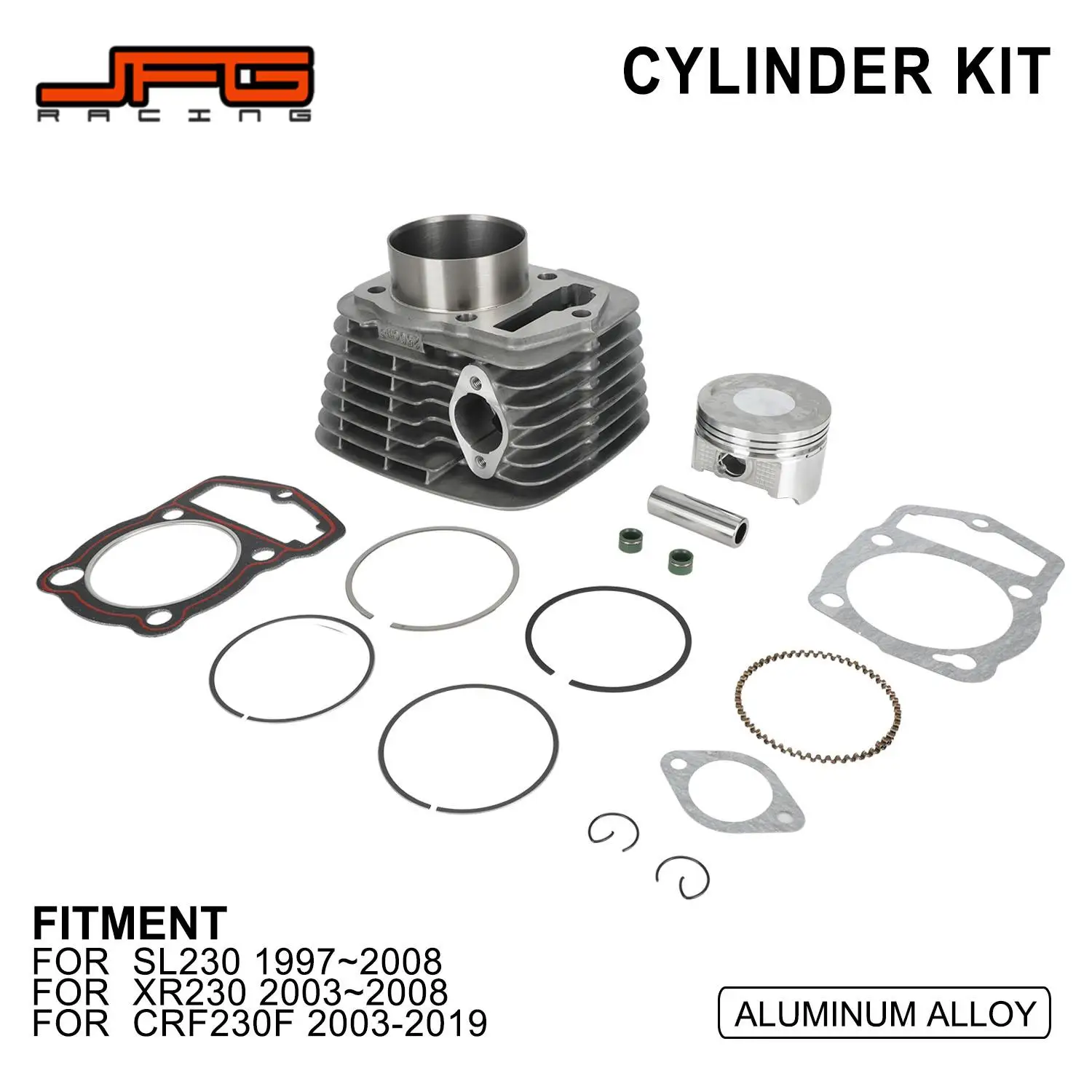 

Motorcycle Accessories Cylinder Block Sleeve Kit Piston Rings Head Base Gasket Kit For SL230 97-08 XR230 03-08 CRF230F 03-19