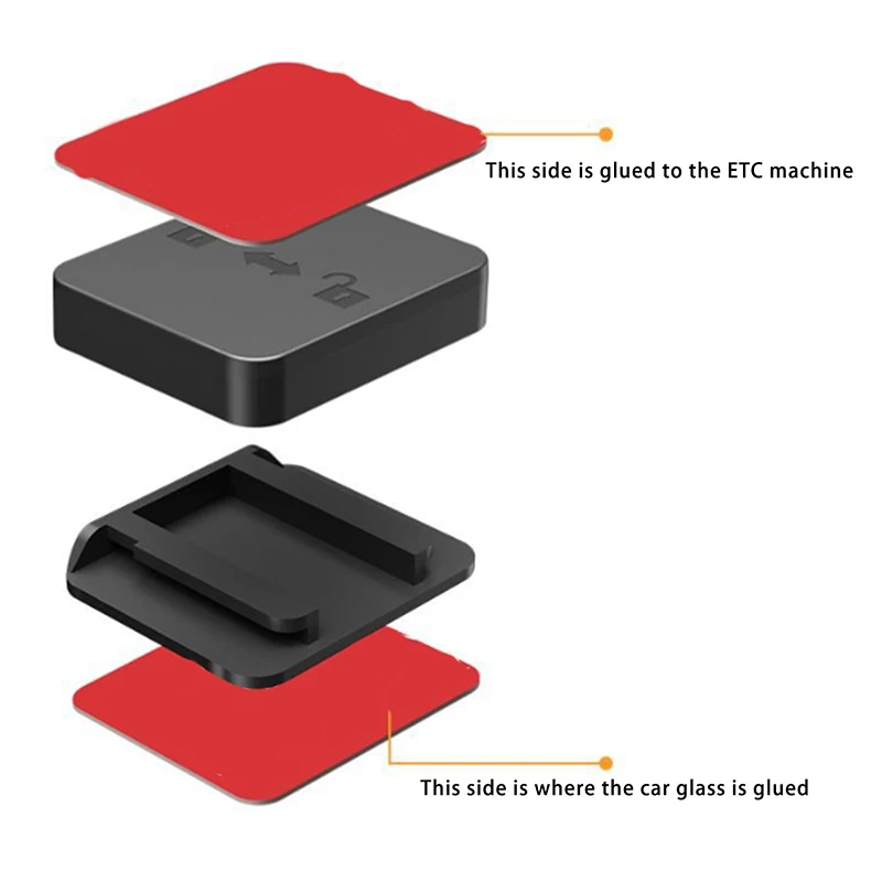 Автомобильный держатель прохода, клейкий кронштейн ETC, съемный, простая установка, компактный держатель пропуска для лобового стекла