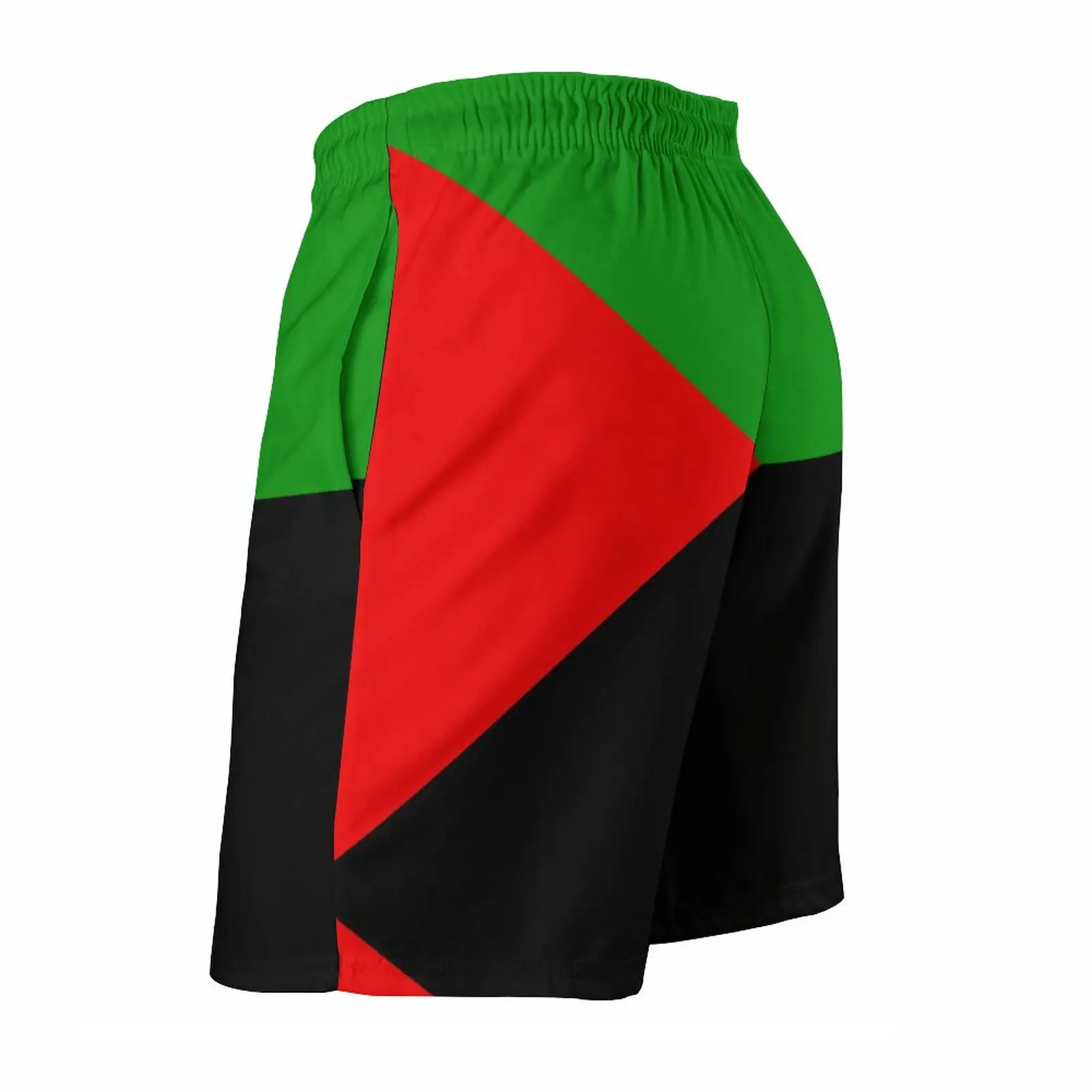 Anime Beach Pants Martinique in Red Green And Black Loose Elastic Beach Funny Graphic Male Shorts Basketball Adjustable Drawstri