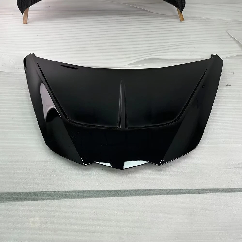 Painted Glossy Black ST Style FRP Hood for Corvette C8 Z51 Z06 Front Hood